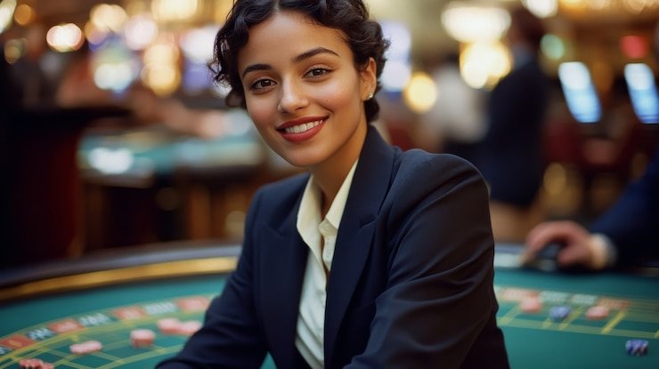 Speed Blackjack mobile app showing live dealer table in portrait mode